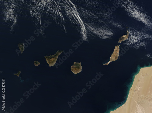 Obraz na płótnie Satellite view of the Canary Islands