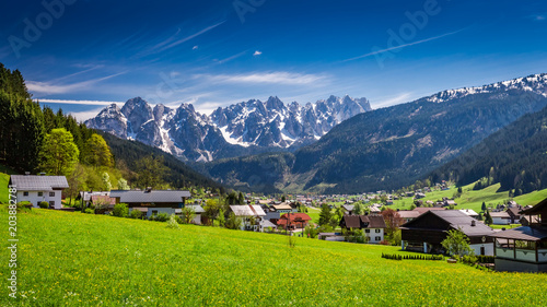 Small village Gosau in Aust...
