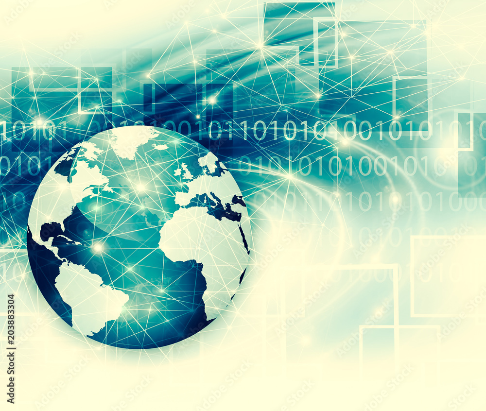 Best Internet Concept of global business. Globe, glowing lines on technological background. Wi-Fi, rays, symbols Internet, 3D illustration Best Internet Concept of global business. Globe, glowing lines on technological background. Wi-Fi, rays, symbols Internet, 3D illustration