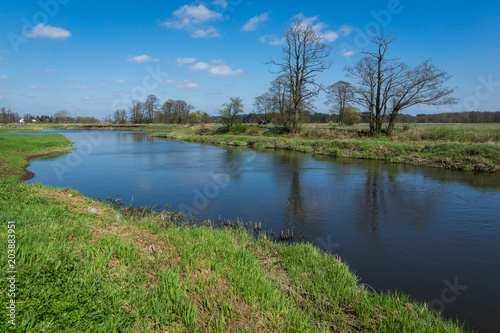 Fototapeta Naklejka Na Ścianę i Meble -  Liwiec river in Liw near Wegrow, Masovia, Poland