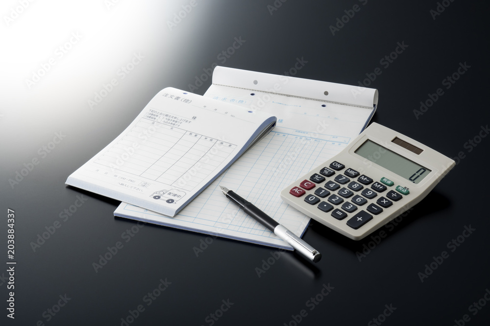business image of a slip and the pen business image of a slip and the pen