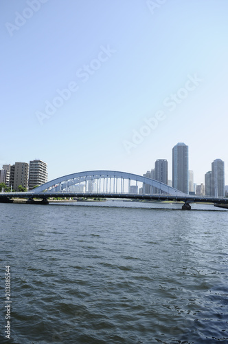 隅田川の永代橋の景観  © araho