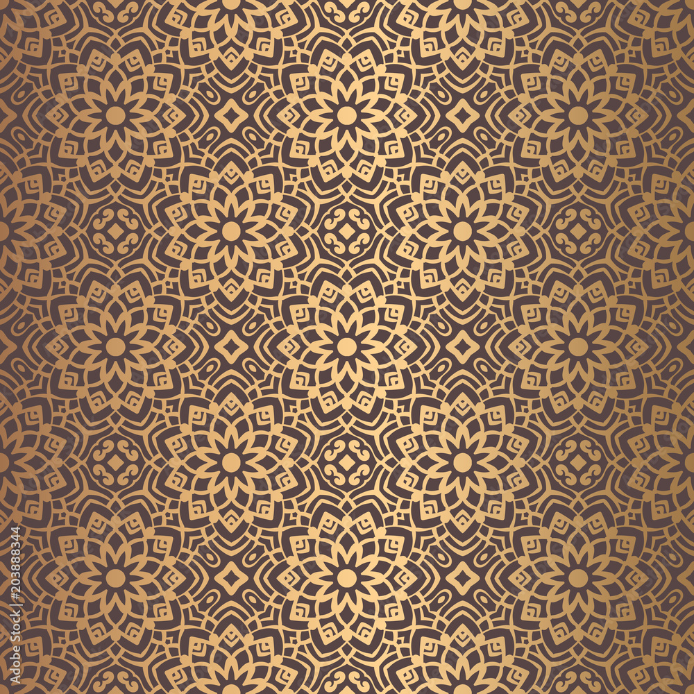 Golden Arabesque Pattern