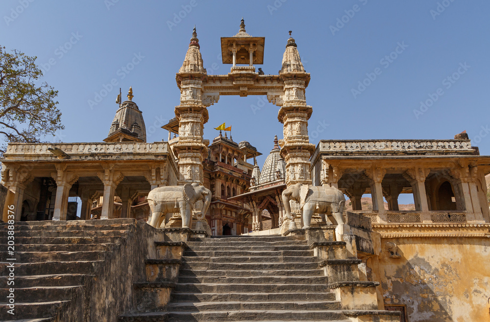 entrance of Meera Krishna Temple in Jaipur, India