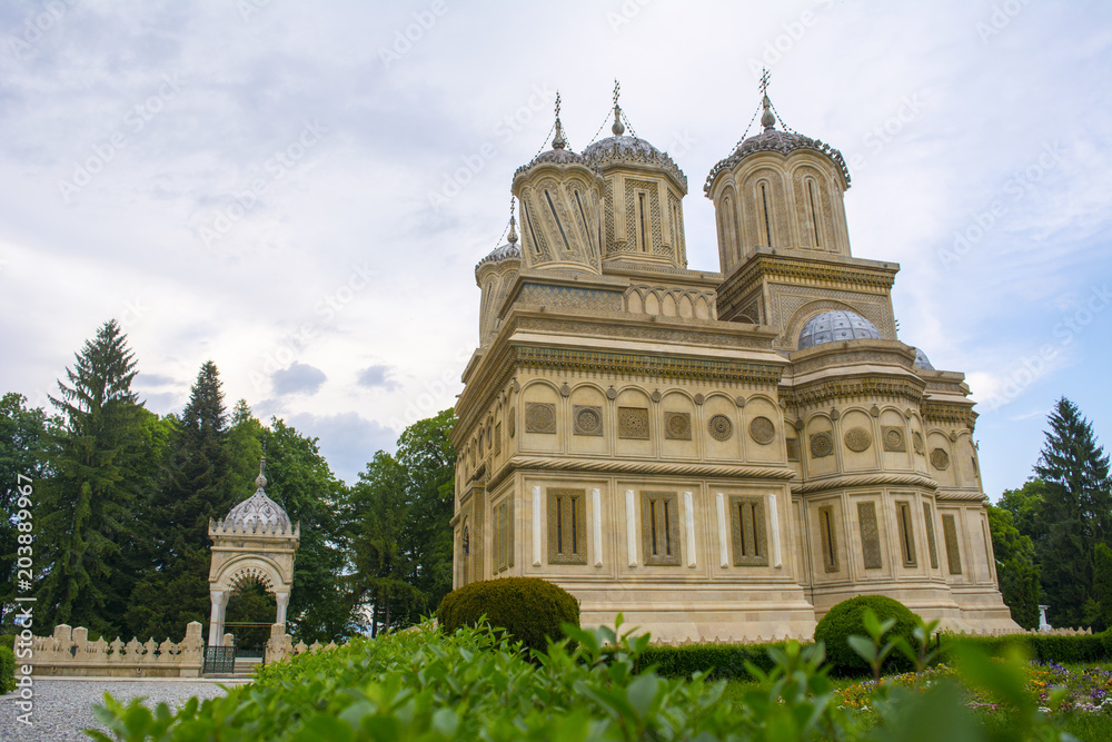 The monastery Curtea de Arges in Arges, Romania.