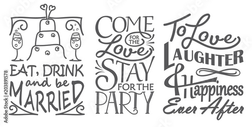 Wedding quote set design