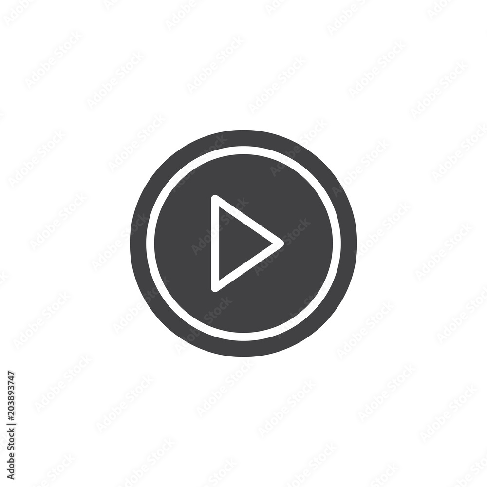 Play button vector icon. filled flat sign for mobile concept and web design. Video play simple solid icon. Symbol, logo illustration. Pixel perfect vector graphics Play button vector icon. filled flat sign for mobile concept and web design. Video play simple solid icon. Symbol, logo illustration. Pixel perfect vector graphics