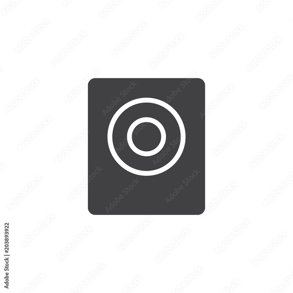 Speaker vector icon. filled flat sign for mobile concept and web design. Acoustic music speakers simple solid icon. Symbol, logo illustration. Pixel perfect vector graphics