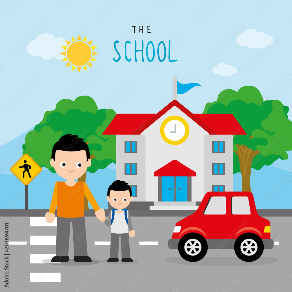 Back To School Boy Children Student Crosswalk Road Cartoon Character Vector
Back To School Boy Children Student Crosswalk Road Cartoon Character Vector