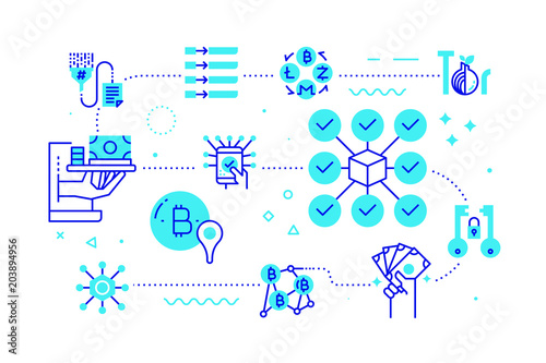 Blockchain technology concept