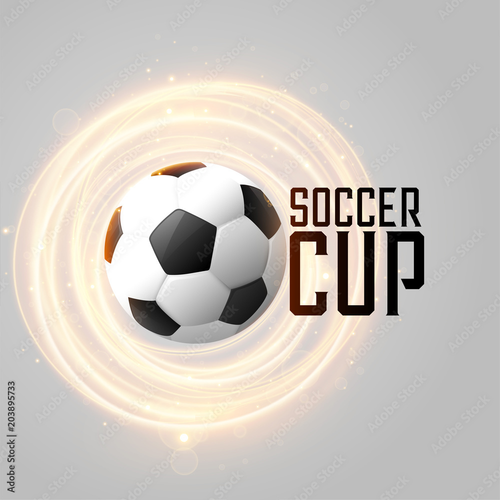 soccer cup background with football and glowing lines soccer cup background with football and glowing lines