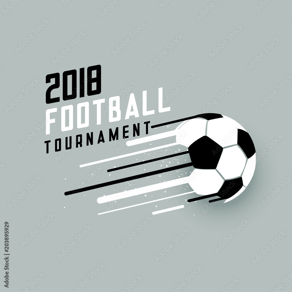 Naklejka 2018 turniej piłki nożnej tło z abstrakcjonistyczną piłki nożnej piłką