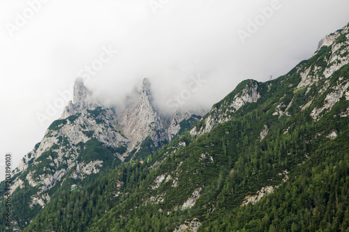 The Karwendel mountain viewed from Mittenwald, Germany