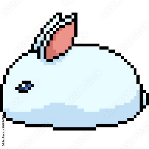 vector pixel art rabbit furball