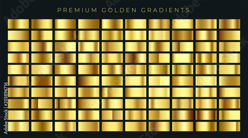 huge big collection of golden gradients background swatches photo
