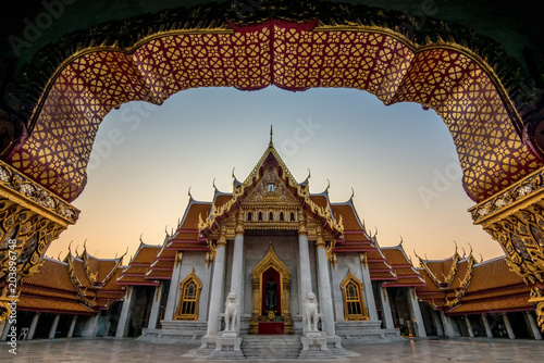 Wat Benchamabophit or Marble temple is one of Bangkok's significant and most beautiful temples, Dusit Bangkok THAILAND