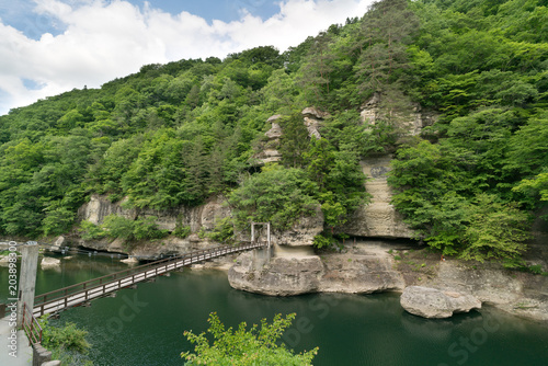 塔のへつり 会津若松 福島 big cliffs of natural treasure photo