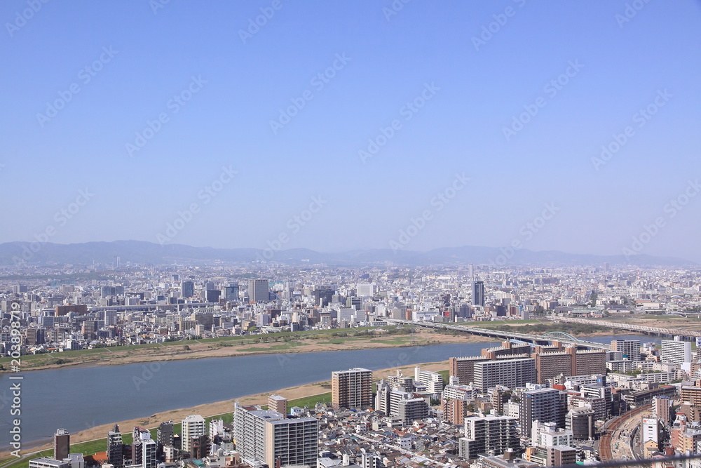 The city view from Umeda Sky Building