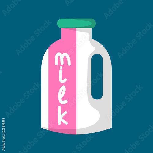 Vector cartoon milk package