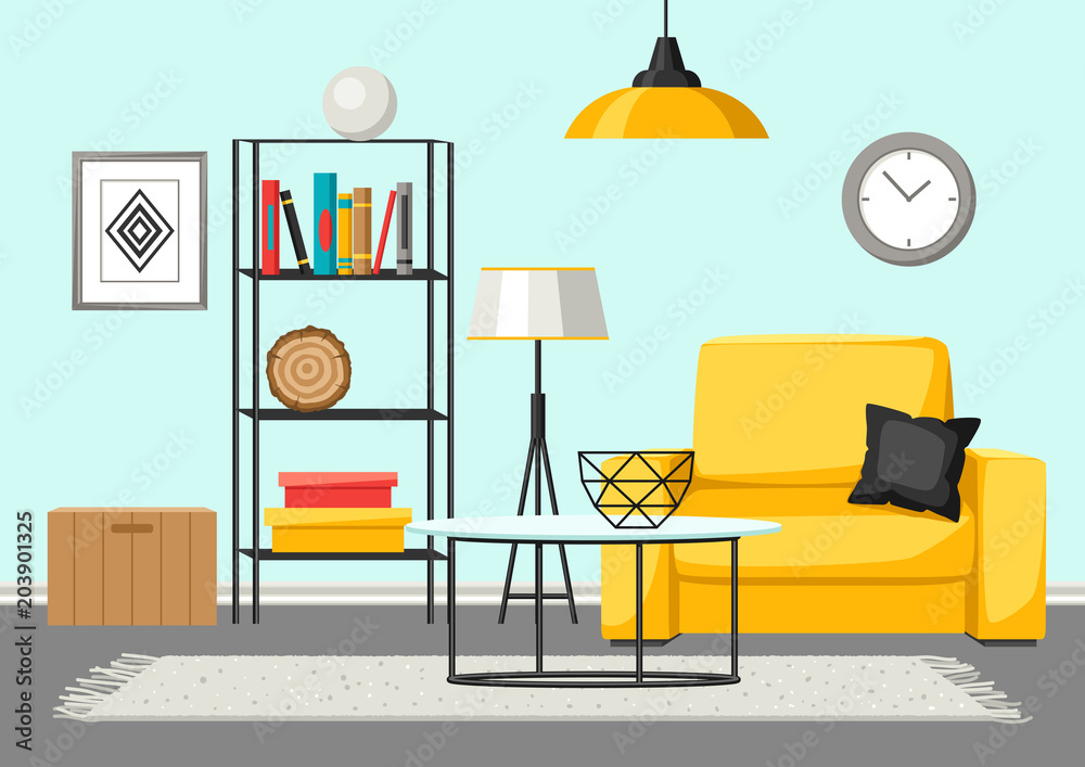 Interior living room. Furniture and home decor. Interior living room. Furniture and home decor.