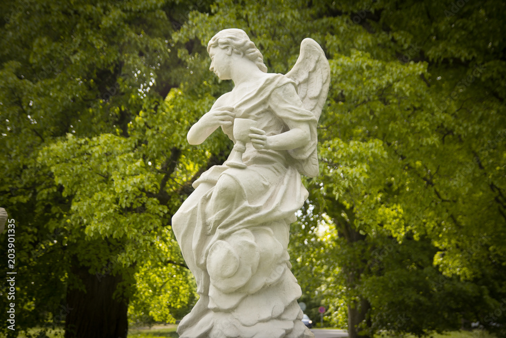 angel statue in the garden