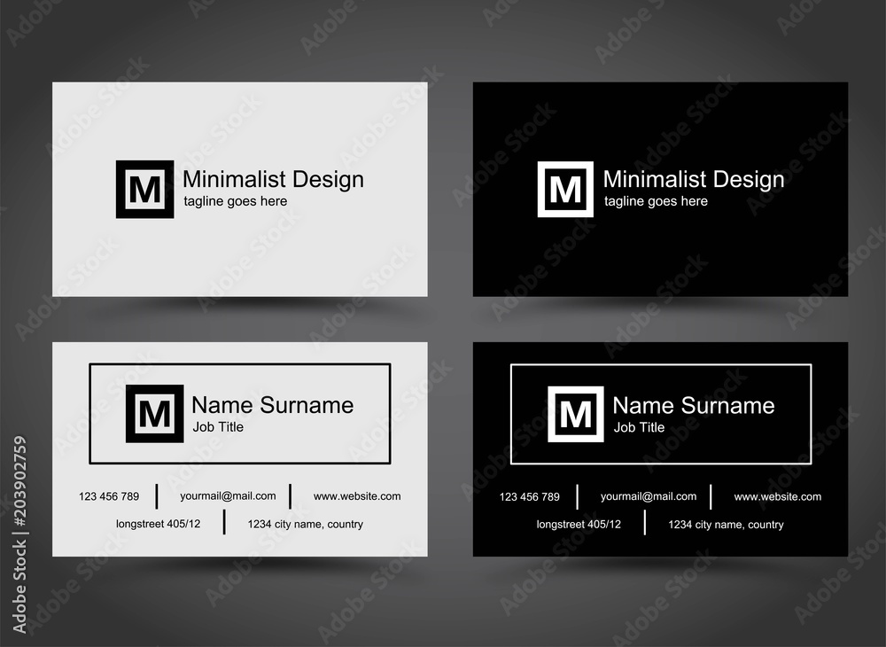 Simple business cards template set vector Simple business cards template set vector