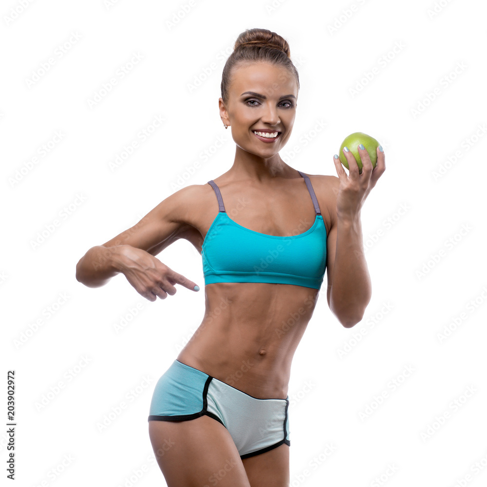 Blond girl with beautiful figure, sport, fitness model. Blond girl with beautiful figure, sport, fitness model.