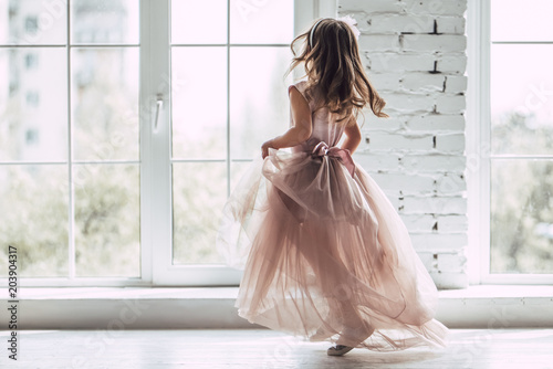 Little cute girl in dress