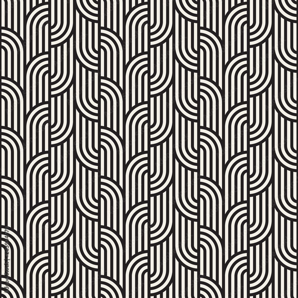 Vector seamless pattern. Modern stylish abstract texture. Repeating geometric tiles..