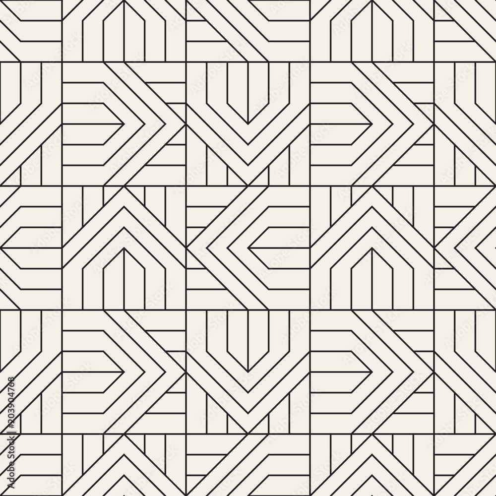 Vector seamless pattern. Modern stylish abstract texture. Repeating geometric tiles..