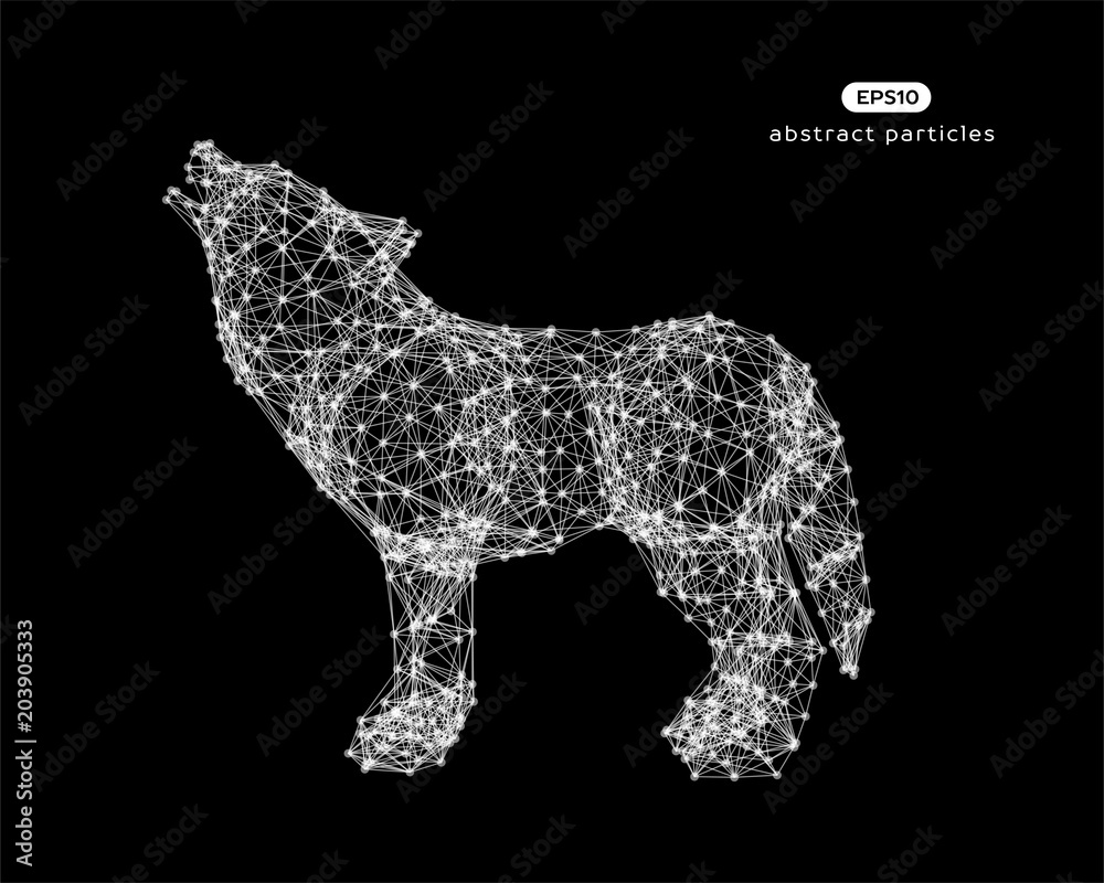 Vector abstract illustration of wolf. Vector abstract illustration of wolf.