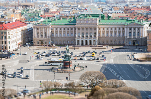 Saint Isaac's Square and Mariinsky Palace in Sankt-Peterburg.