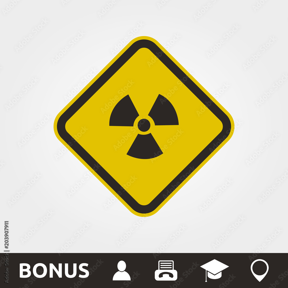Radioactive Square Sign Radioactive Square Sign