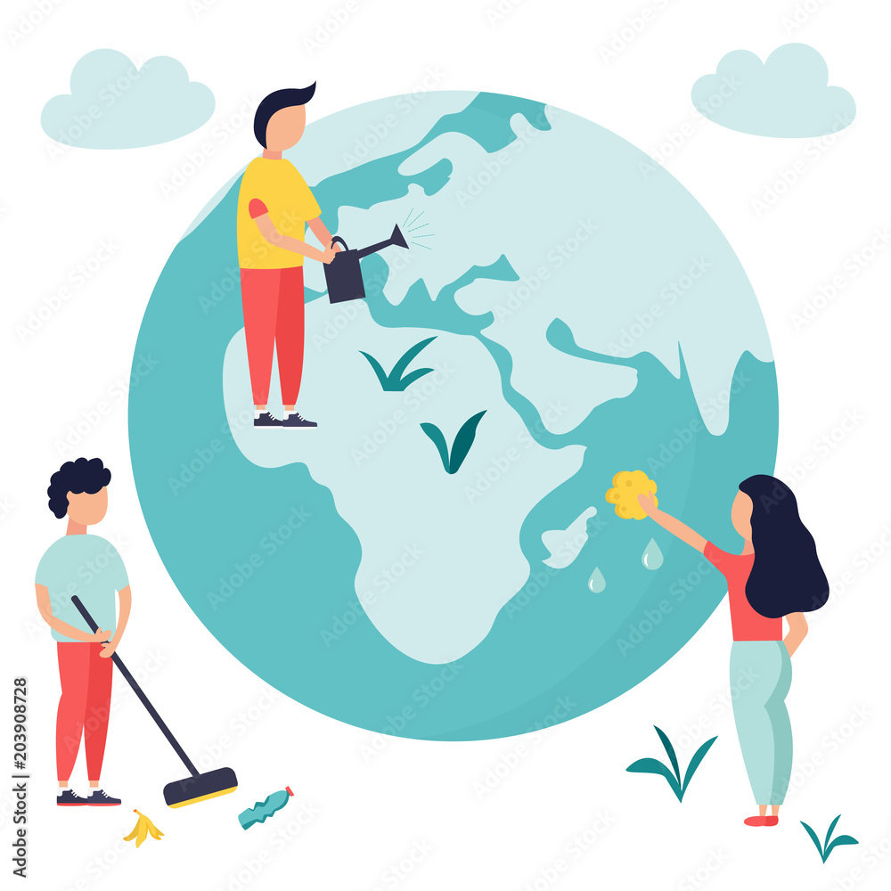 Poster for World Environment Day with globe Poster for World Environment Day with globe