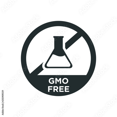 GMO free icon. Vector illustration.