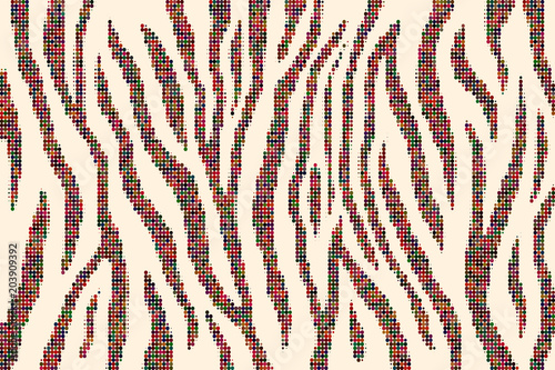 Zebra stripes abstract background. Vector colorful illustration.