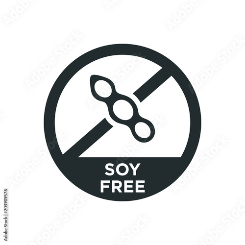 Soy free icon. Vector illustration.