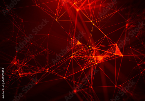 Abstract Fire red Geometrical Background ..Futuristic technology style. Neon  Sign . HUD Element . Elegant . Big data visualization . Stock Illustration  | Adobe Stock