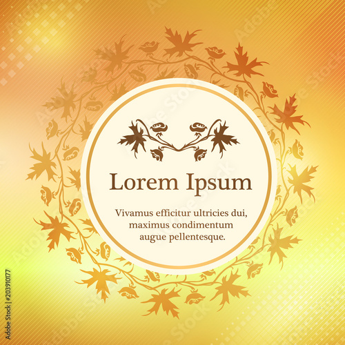 Background with larkspur floral ornament