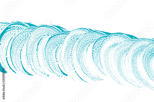 Natural soap texture. Amusing green blue foam trace background. Artistic unique soap suds. Cleanliness, cleanness, purity concept. Vector illustration.