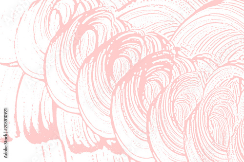 Natural soap texture. Amusing millenial pink foam trace background. Artistic imaginative soap suds. Cleanliness, cleanness, purity concept. Vector illustration.