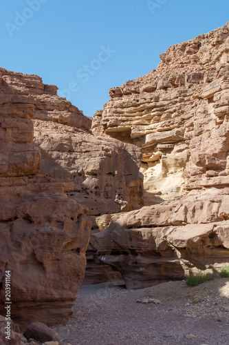 Wallpaper Mural Beautiful geological formation in desert, colorful sandstone canyon walking route Torontodigital.ca