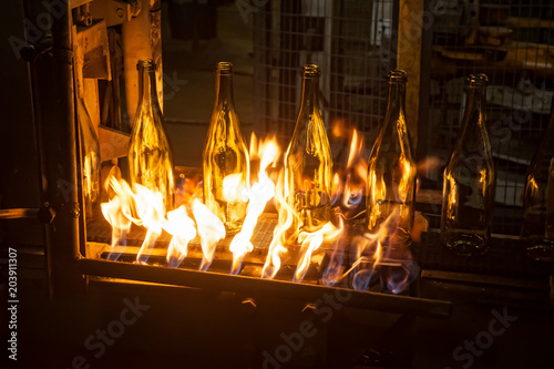 Plant for the production of bottles, glass plant