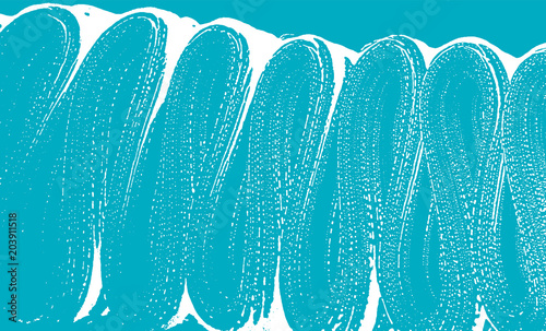 Natural soap texture. Admirable green blue foam trace background. Artistic superb soap suds. Cleanliness, cleanness, purity concept. Vector illustration.