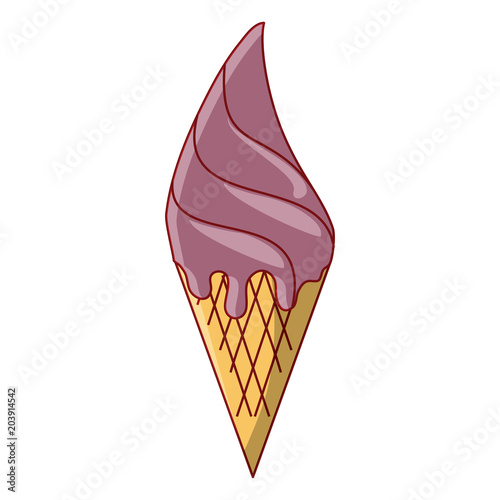 ice cream icon over white background, vector illustration