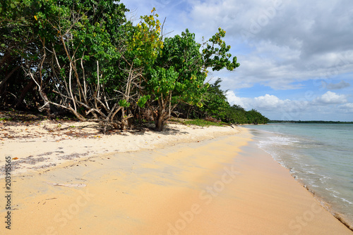 Photography Orange sand beaches and turquoise water on the wild noon coast of Cuba
