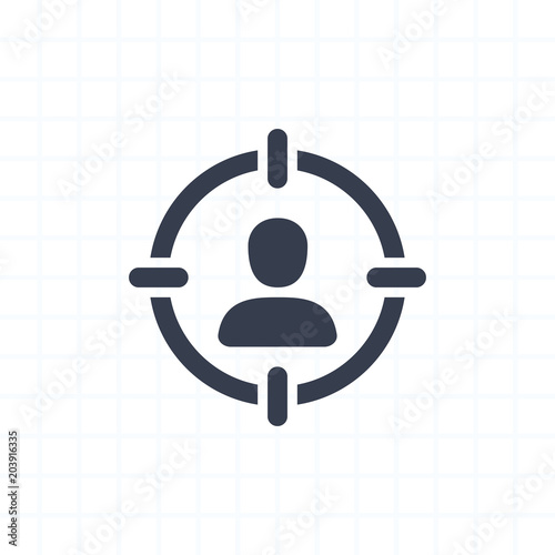Target On Person - Cropped Icons: . A professional, pixel-perfect icon. photo