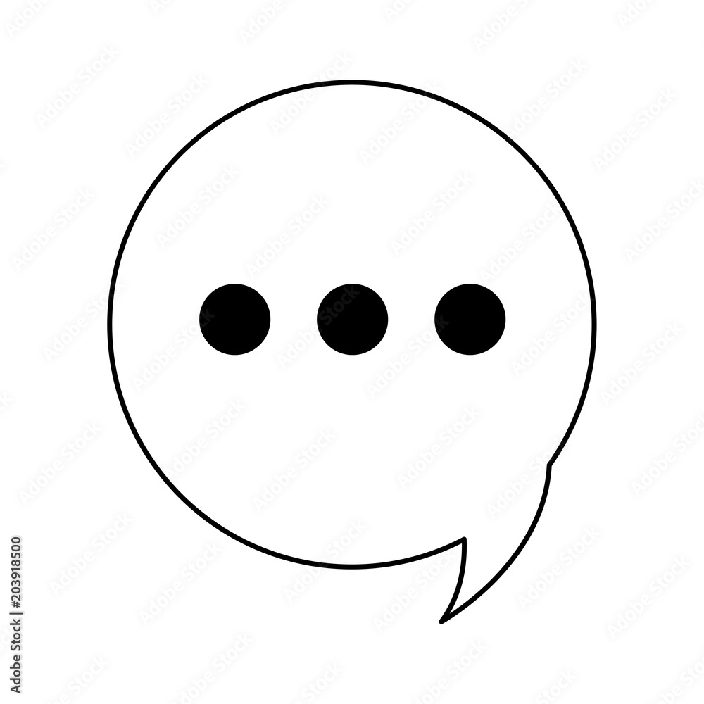 speech bubble icon over white background, vector illustration