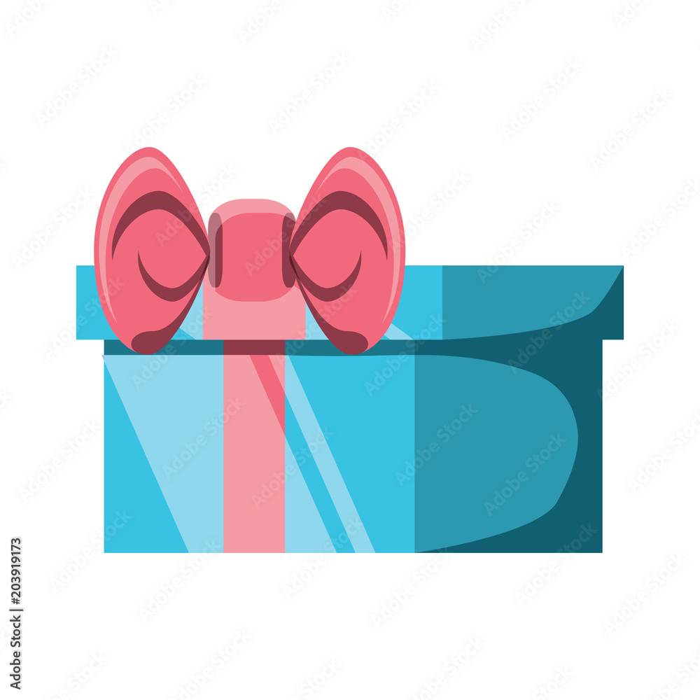Fototapeta premium gift box icon over white background, colorful design. vector illustration