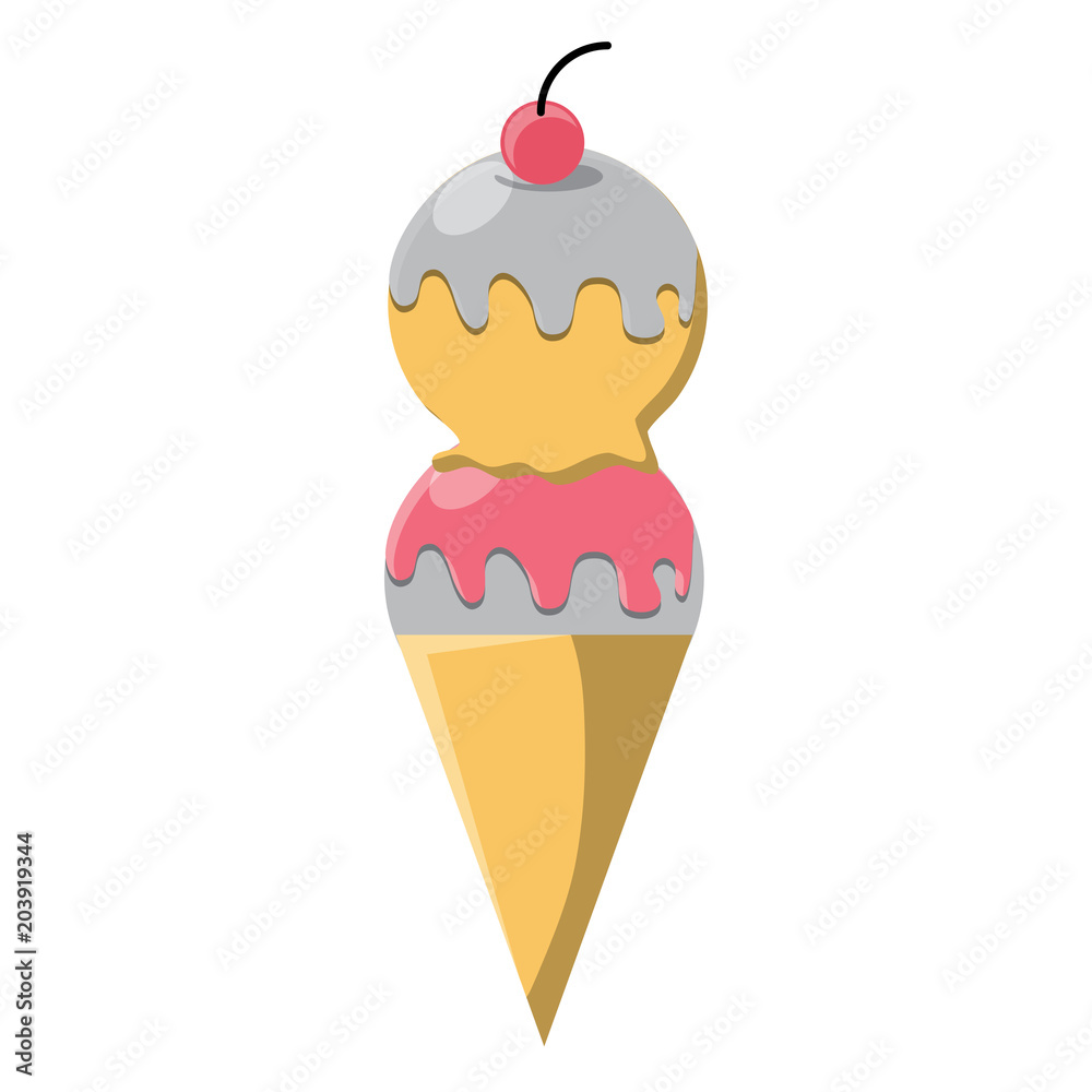 ice cream icon over white background, vector illustration ice cream icon over white background, vector illustration
